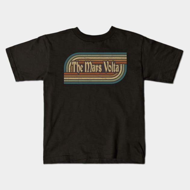 The Mars Volta Vintage Stripes Kids T-Shirt by paintallday